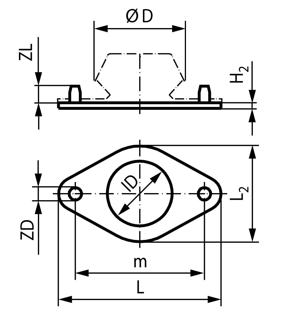 68595599 Gummiunterlage Maschinenfuß L=138mm-1