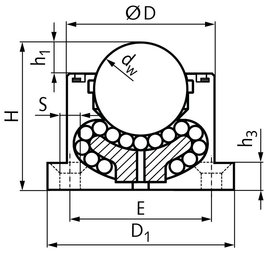65438826 Kugelrolle 388 Größe 25,4-1