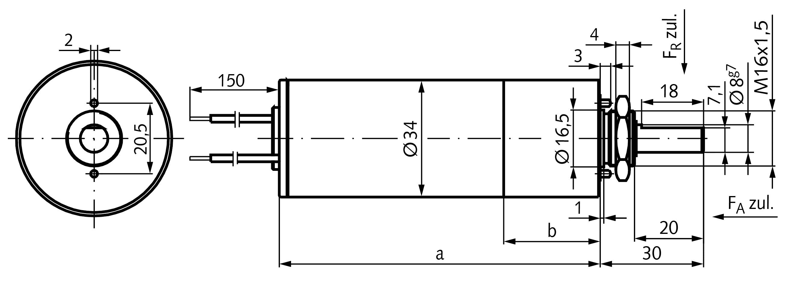 43044124 Kleingetriebemotor PE; i=90:1-1