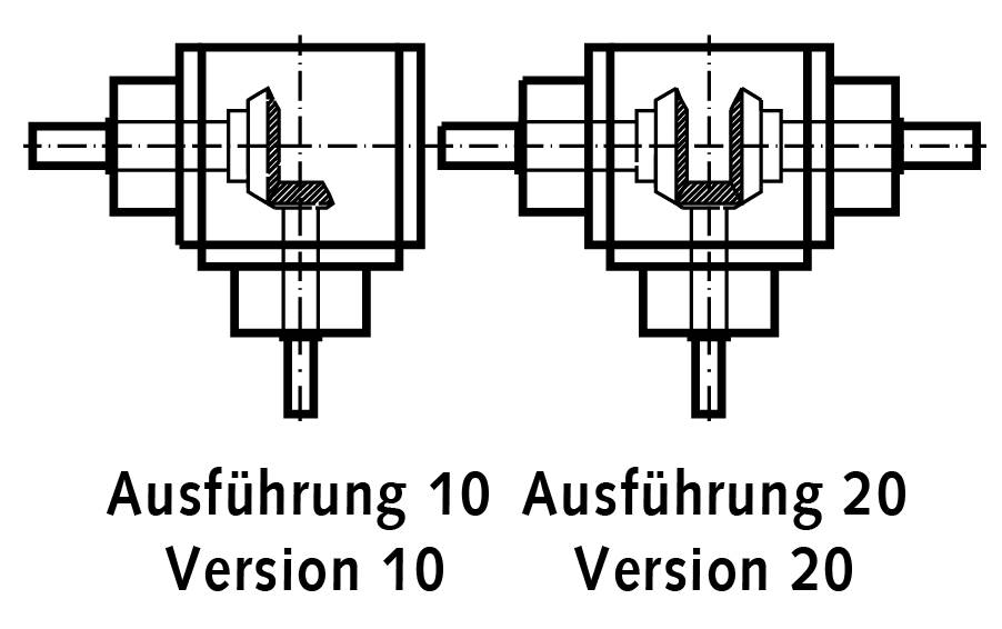 41201006 Kegelradgetriebe K25 Ausf. 10 i= 6:1-1