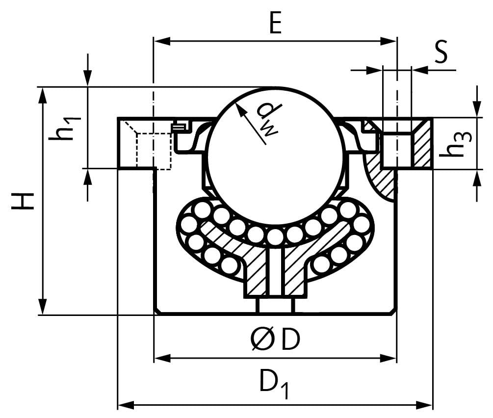 65438426 Kugelrolle 384 Größe 25,4-1