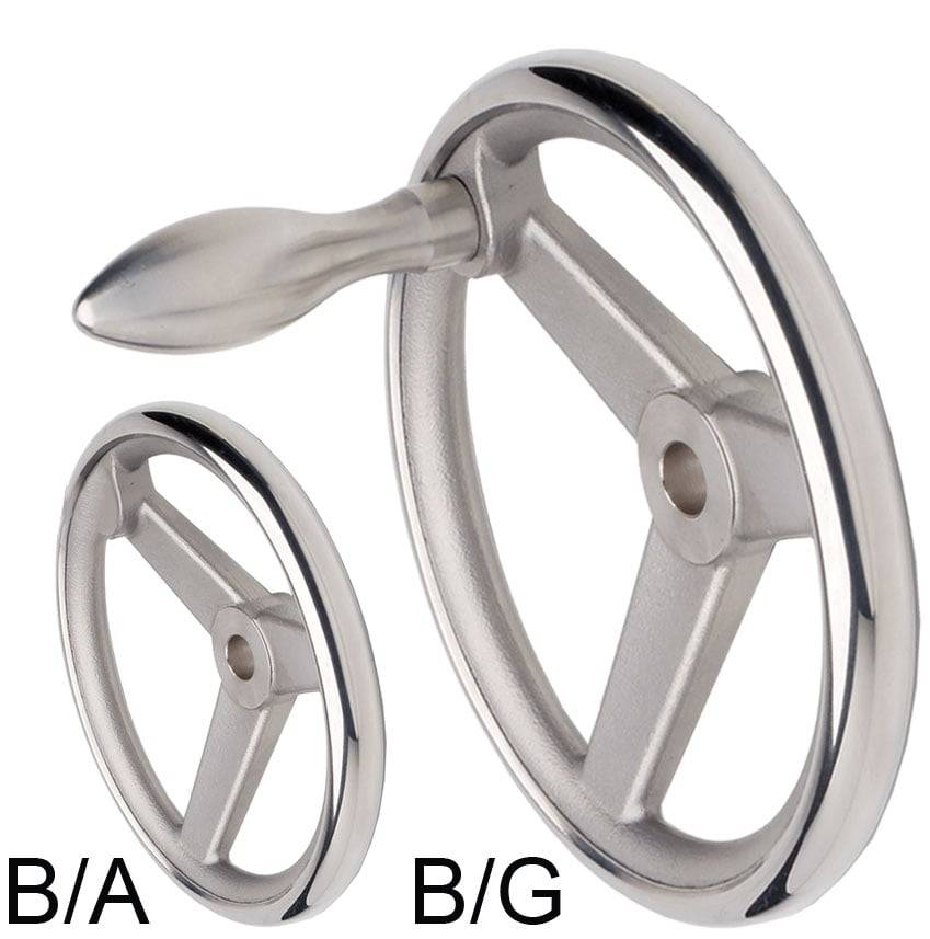 67099720 Handrad 950;Edelst. Ausf. A; ø200; B=18-0