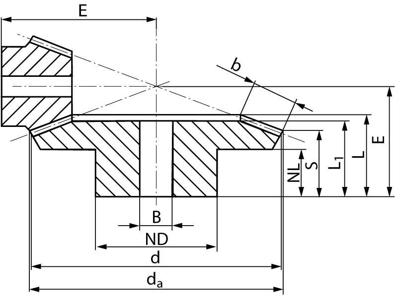 36108500 Kegelrad Stahl Mod.2,0 Zz=56 i=3,5-1