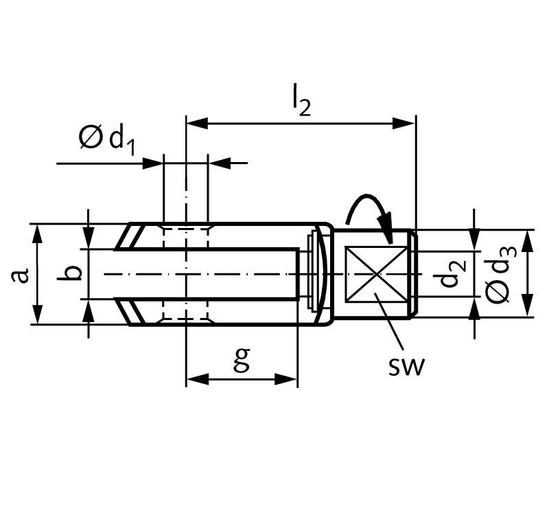 63755209 Gabelkopf; drehbar Größe 10x20 recht-1