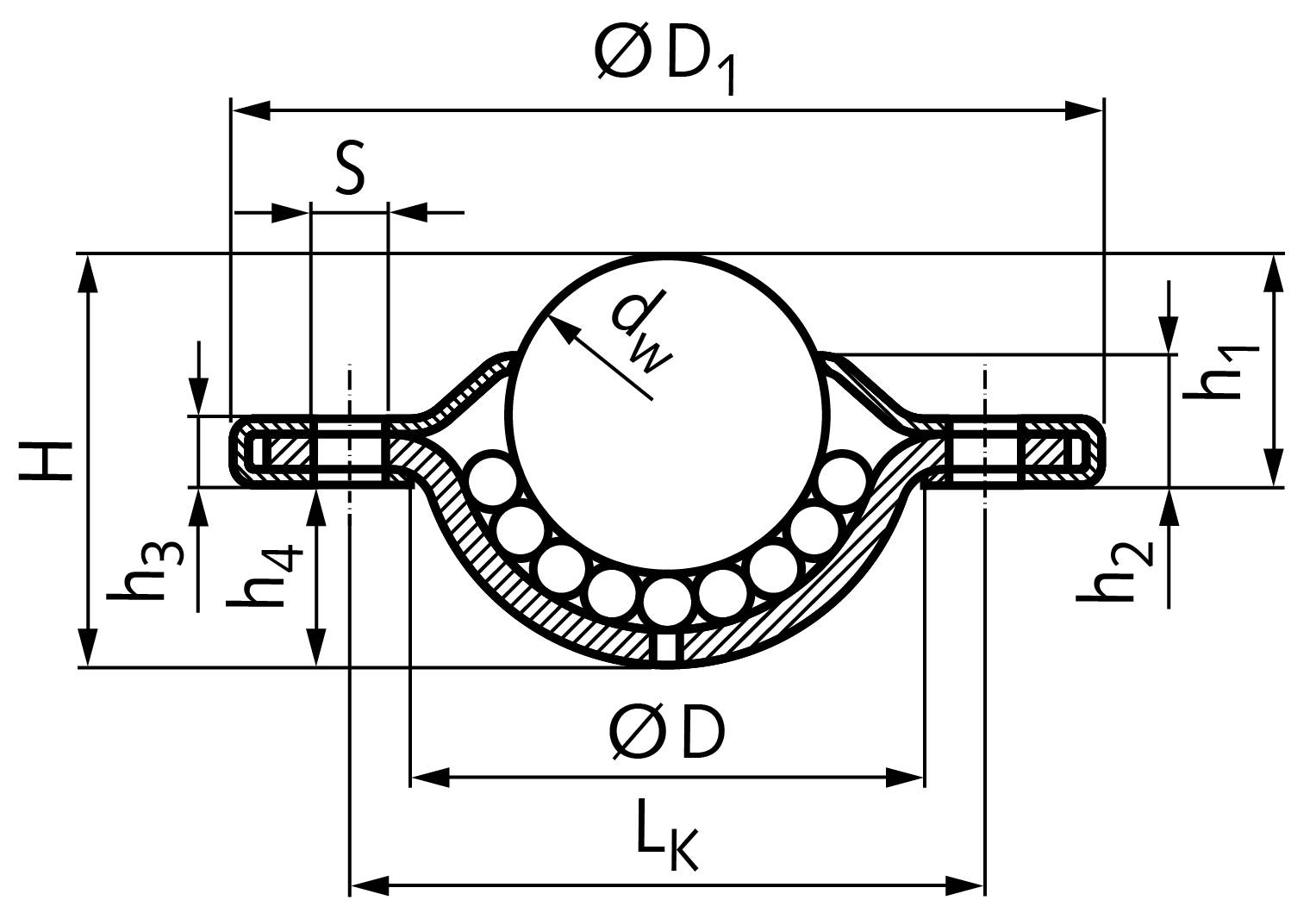 65438319 Kugelrolle 383 Größe 19-1