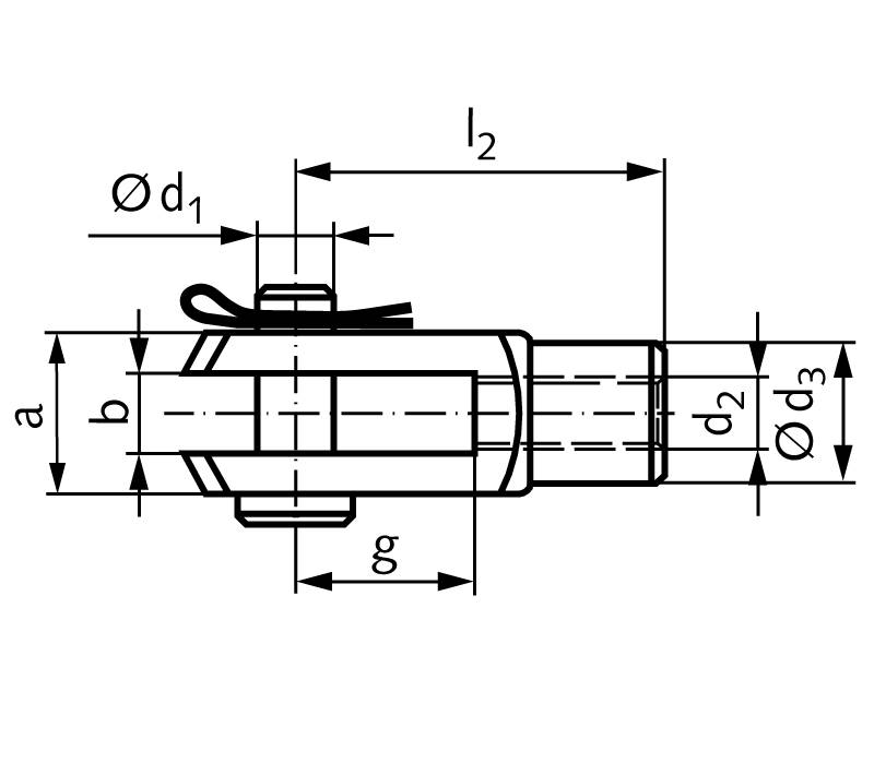 63766415 Gabelgelenk; Alu SL 16x32-1
