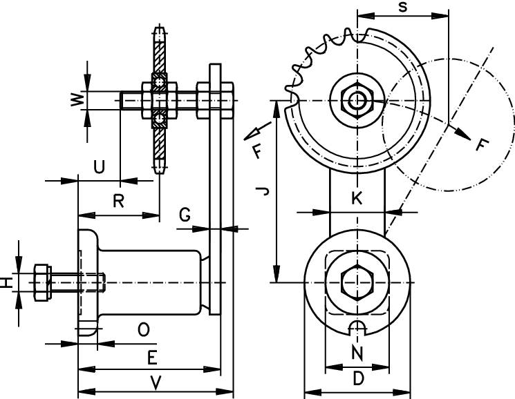 14050700 Kettenspanner = 14050701 + 14080300-1