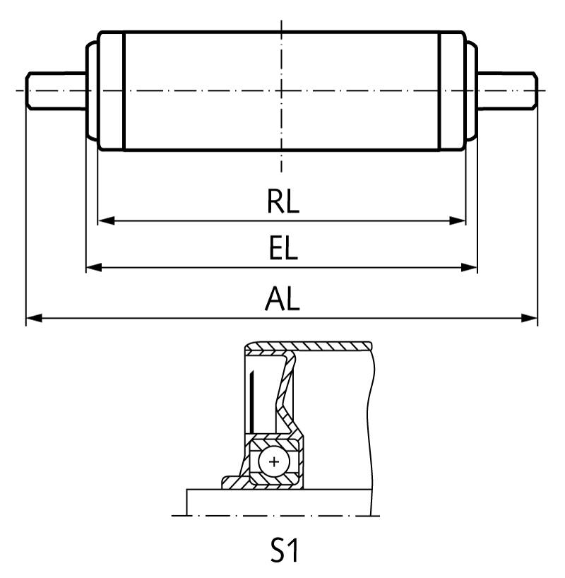 65671505 Tragrolle S1 Ø50 500mm Federachse-1