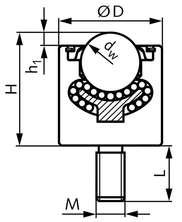 65437812 Kugelrolle 378 Größe 12,7