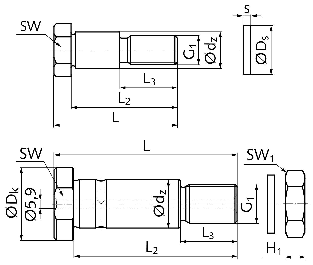 64780305 Zapfen; zentrisch LFZ12/M12-1