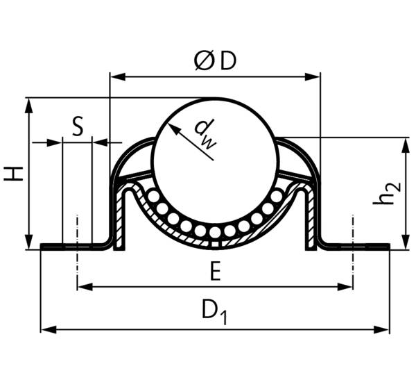 65438626 Kugelrolle 386 Größe 25,4