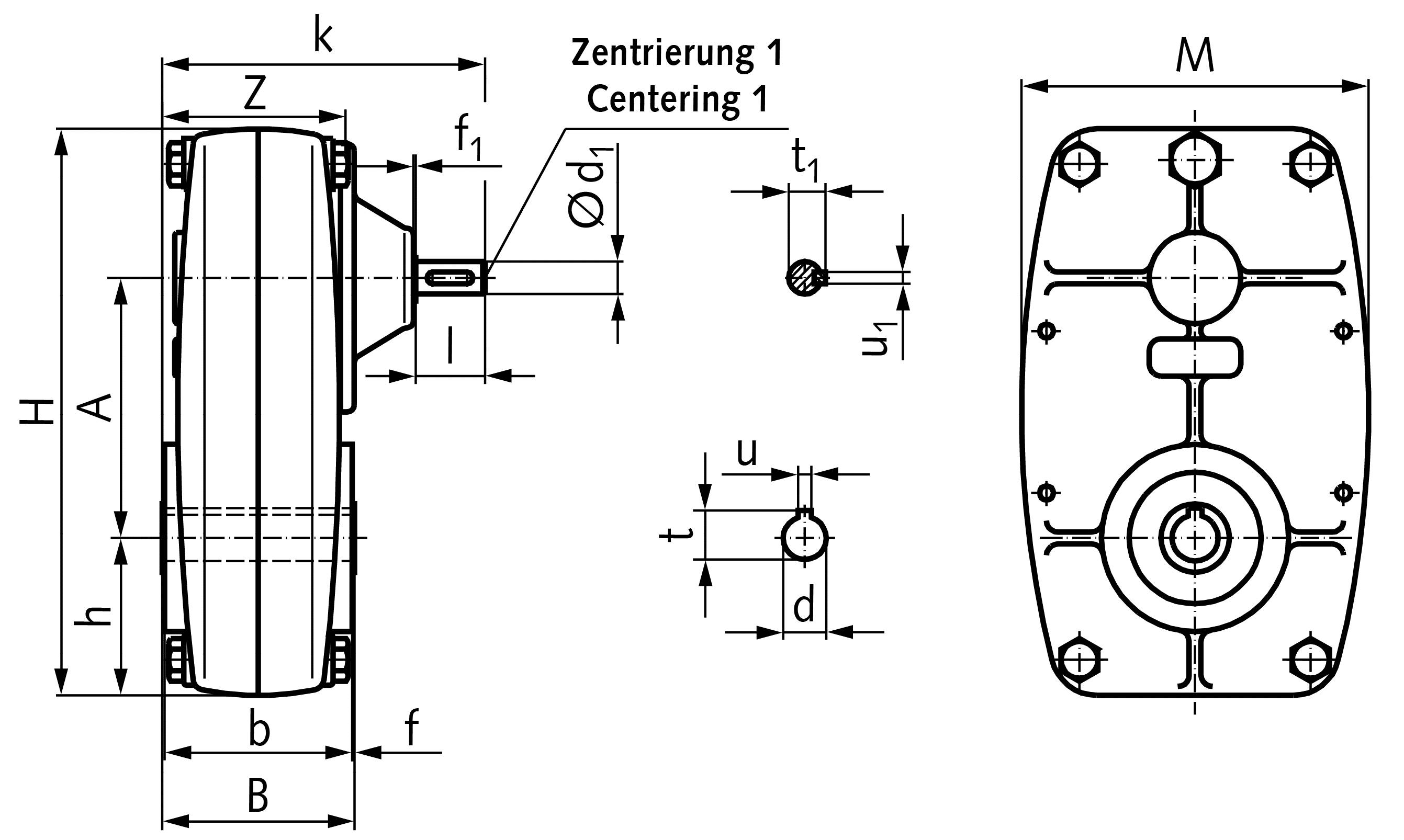 40030008 Getriebe BOC1 Gr.1 i=5,92:1 Ausf. A-1