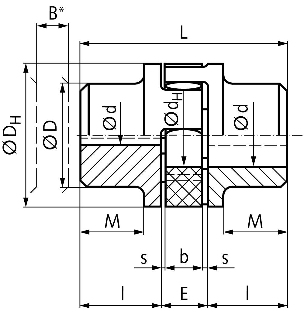 60531000 Kupplung RNG ; GG Gr. 90 B=29mm-1