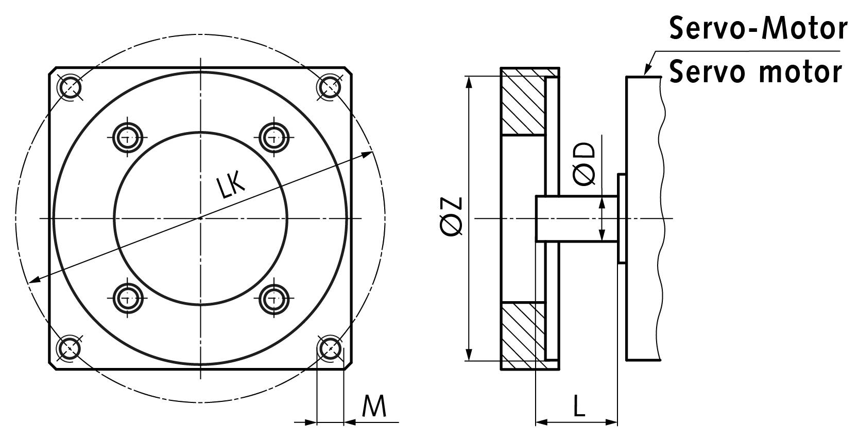 42109808 Motor-Adapter ZM/S 80-32-130-M10-1