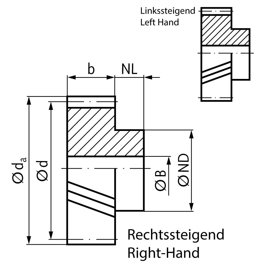 21423600 Stirnzahnrad Stahl Modul 1,0 ZZ=36 RS-1
