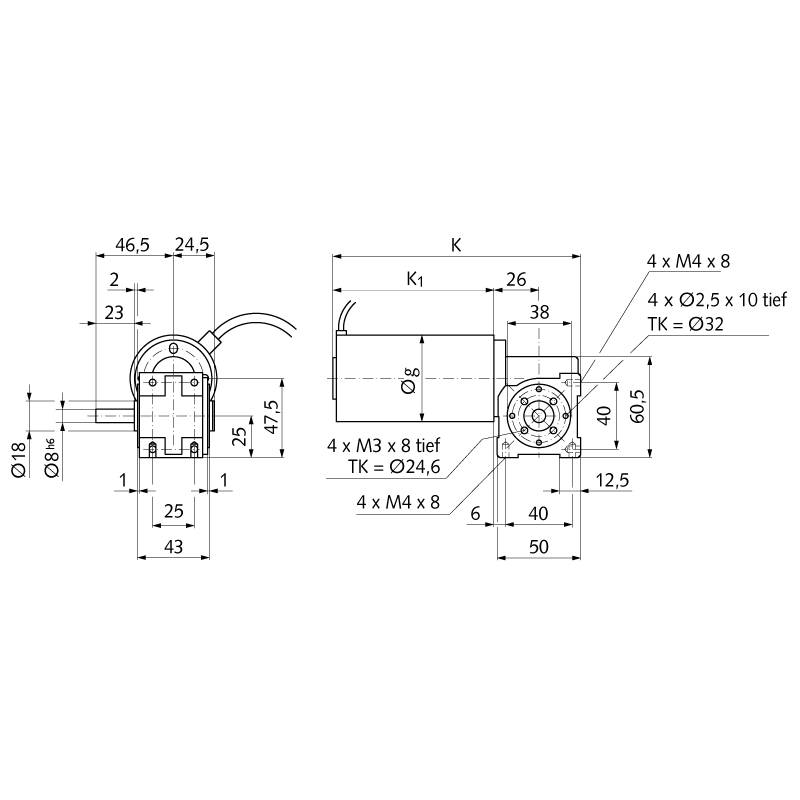 43049206 Getriebemotor SG 28W 286/min Seite 2-1