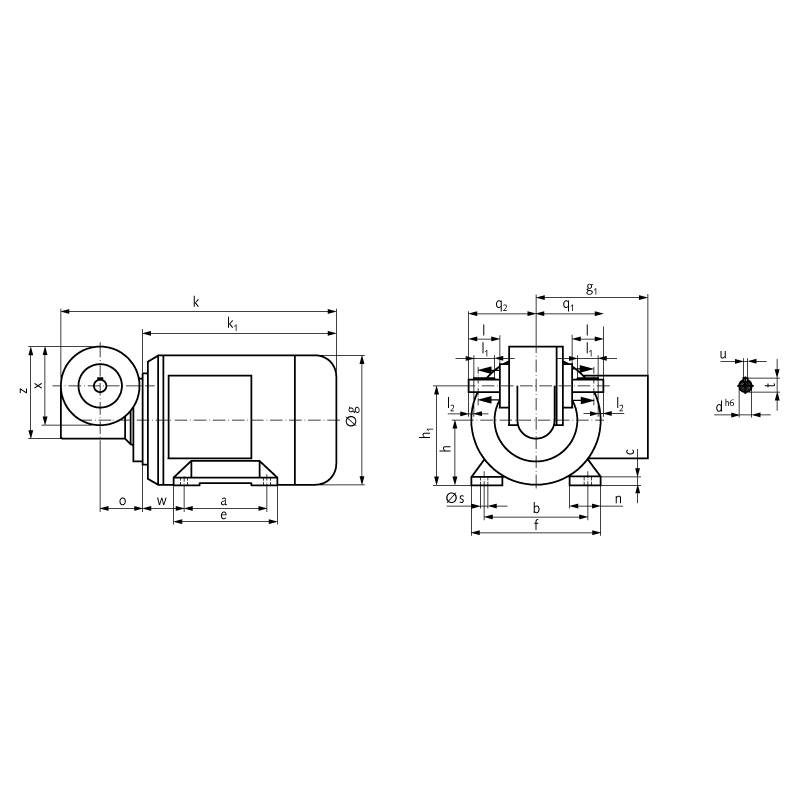43305056 Getriebemotor MEG 180 Watt i=56:1-1