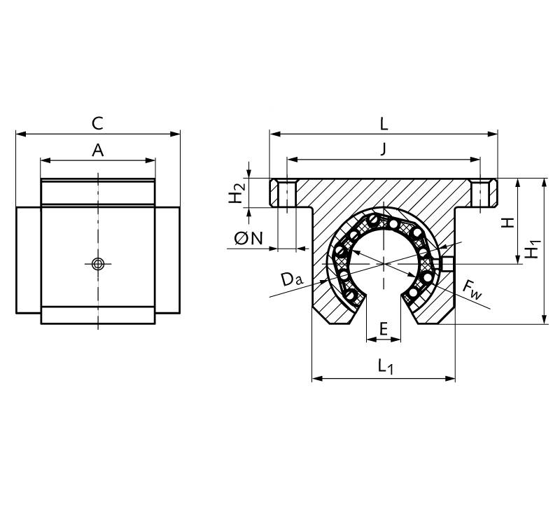 64674005 Lagereinheit KG-3-KO Wellen-Ø 40mm-1