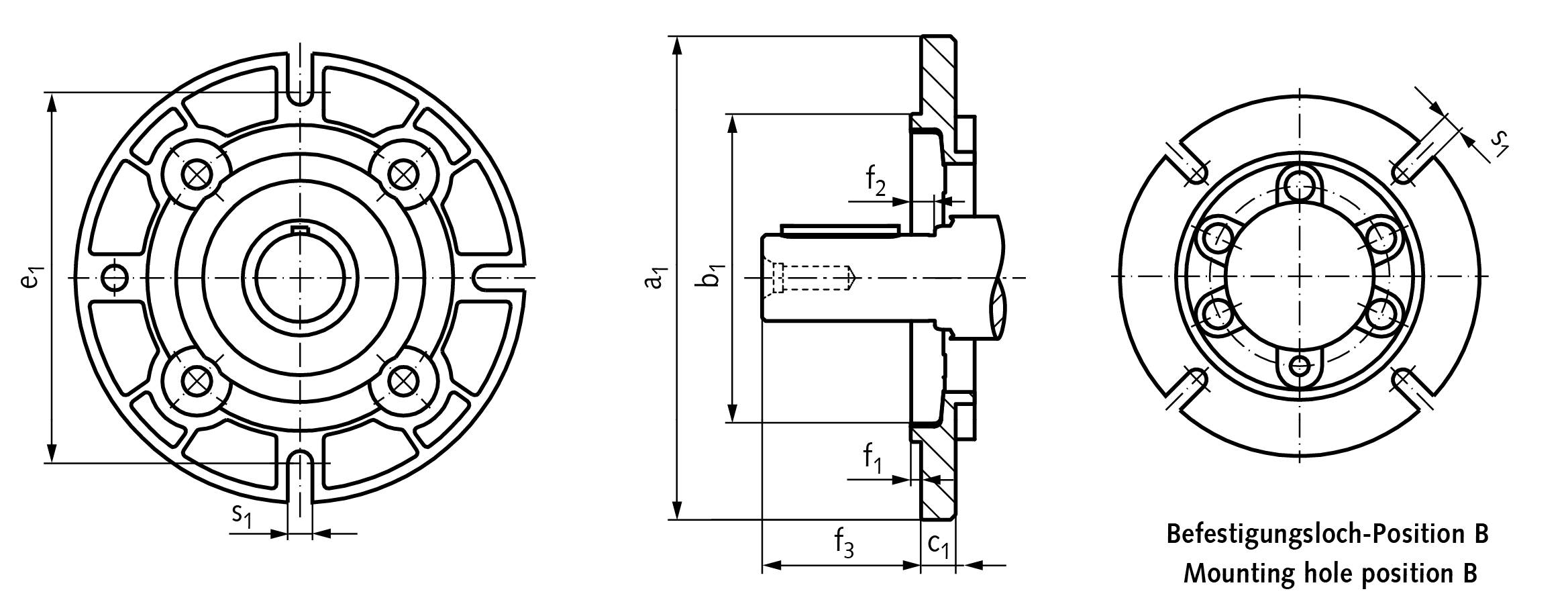 43204016 Abtriebsflansch Größe 40 Ø160-1