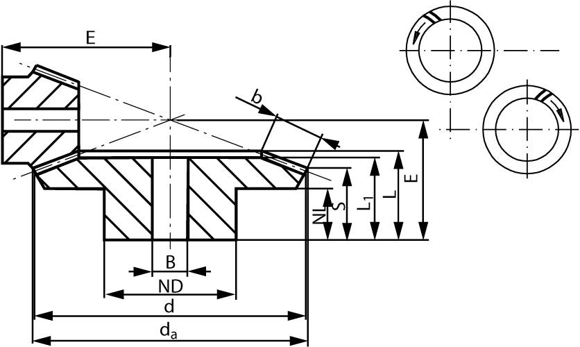 38559400 Kegelradsatz 42CrMo4 Mod1 Zz16/64 i=4:1-1