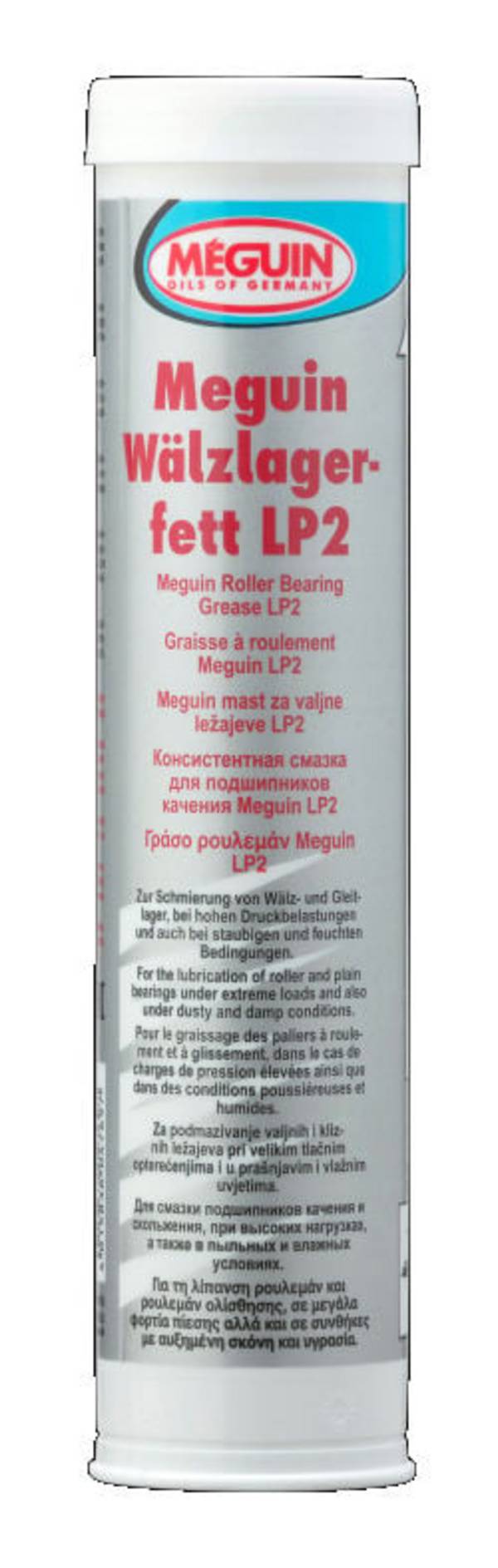 Fettkartusche für Lube-Shuttle® System mit MEGUIN Wälzlagerfett LP2 9029   KP2K-30   Inhalt 400g Verpackungseinheit