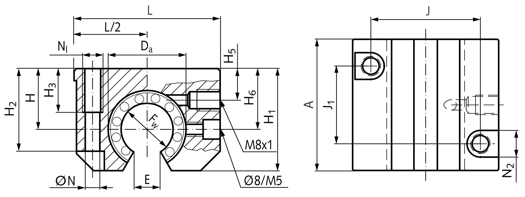 64675003 Lagereinheit KG-3-O Economy;Wellen-Ø 50-1