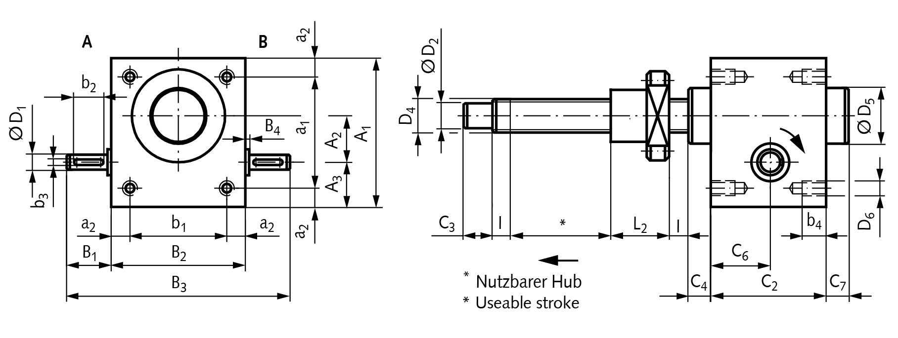 4750244005 Spindelhubgetriebe Gr. 4, C, KGT 40x5-1