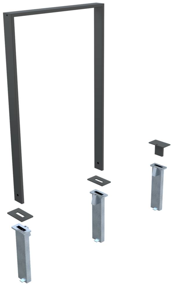 Schake 450_20 Abdeckkappe für Flachstahlanlehnbügel und Vierkantanlehnbügel für 50 x 12 mm / 50 x 10 mm Vierkantrohr fe