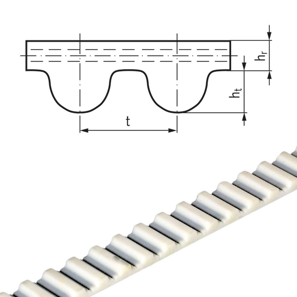17566300 PU-Zahnriemen Meterware 8M-30-0