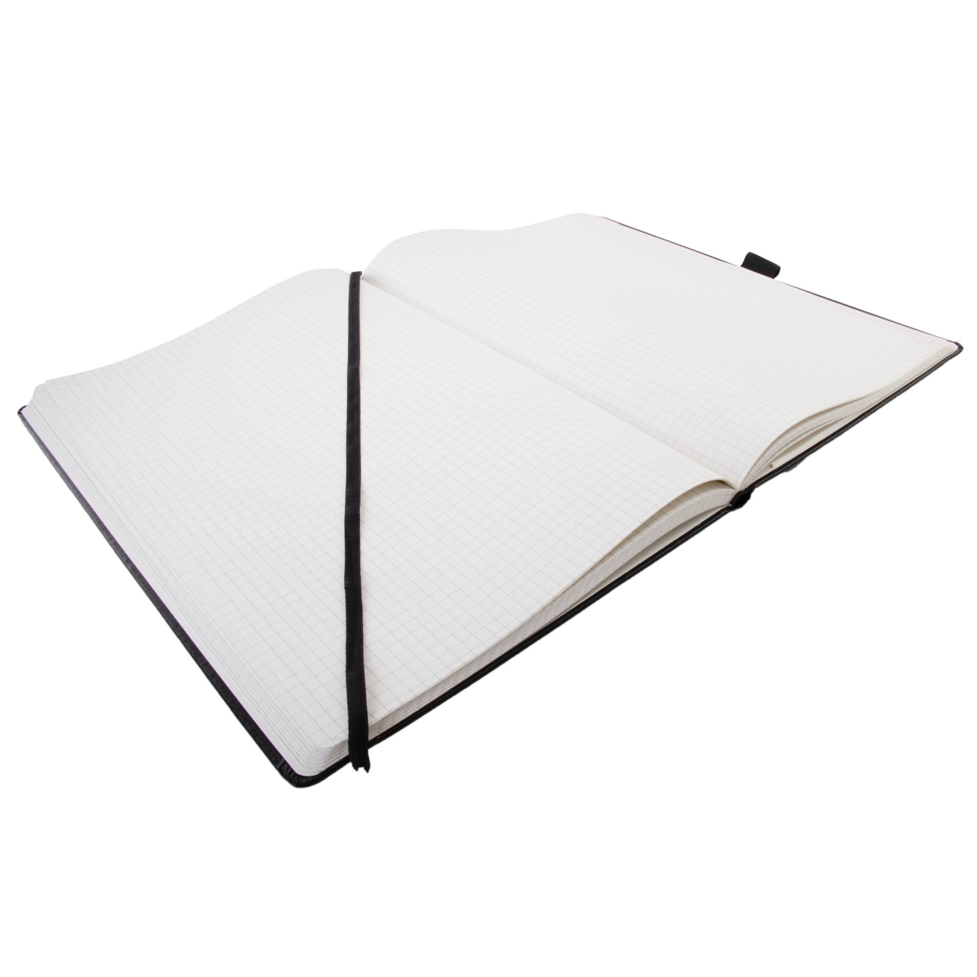 Notizbuch A4 HC 96Bl sw kar-4