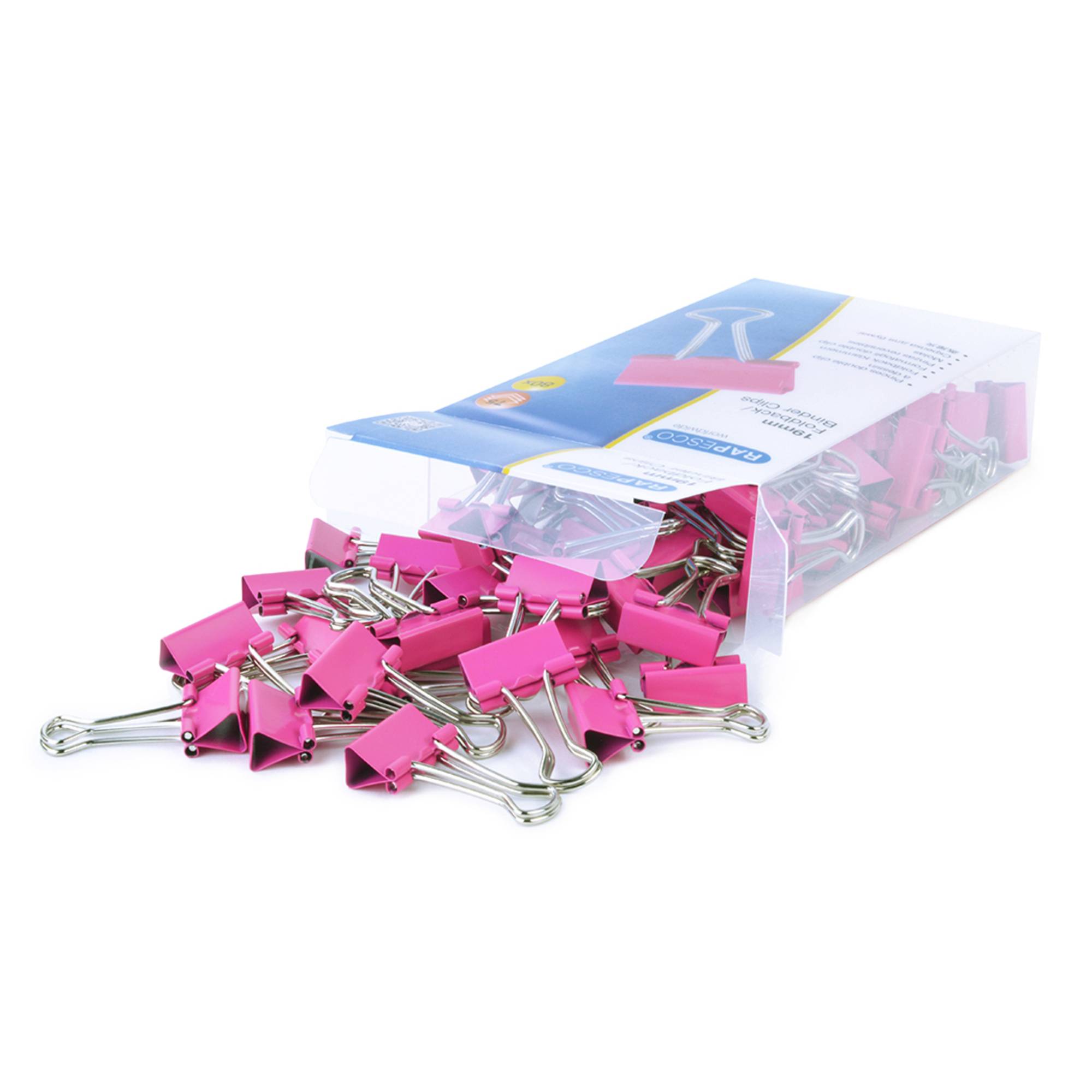 Foldbackklemmer 19mm pink 80St-1