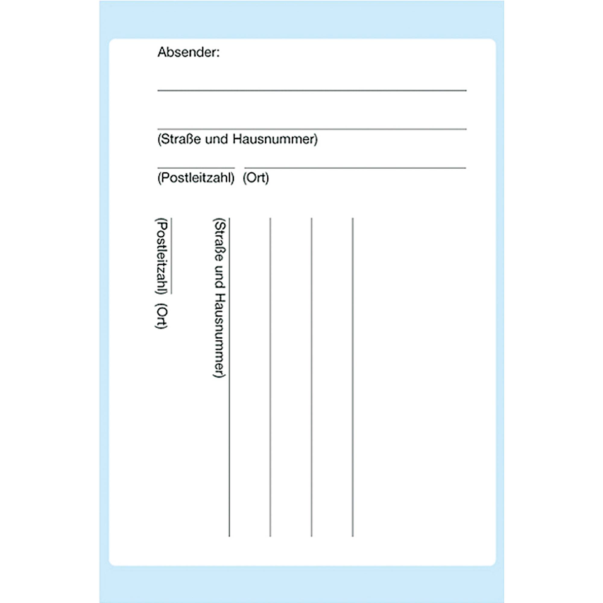 Textetiketten Paketadressen 80 x 110 mm, selbstklebend, 8 Stück-1