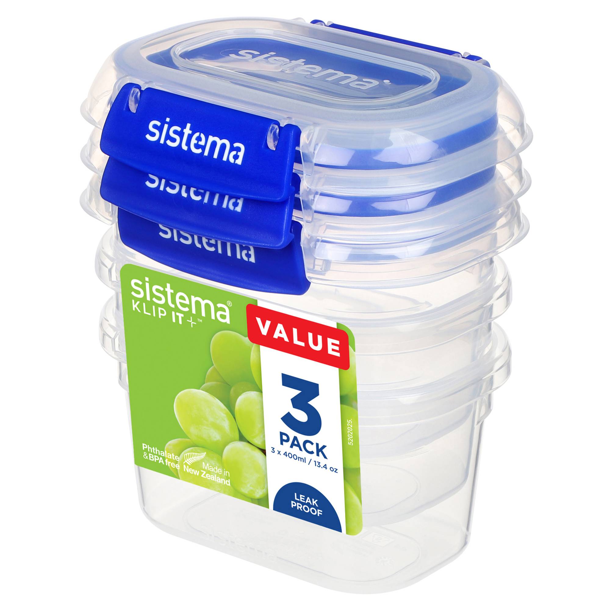 Frischhaltebox KLIP IT PLUS 400ml 3St-0