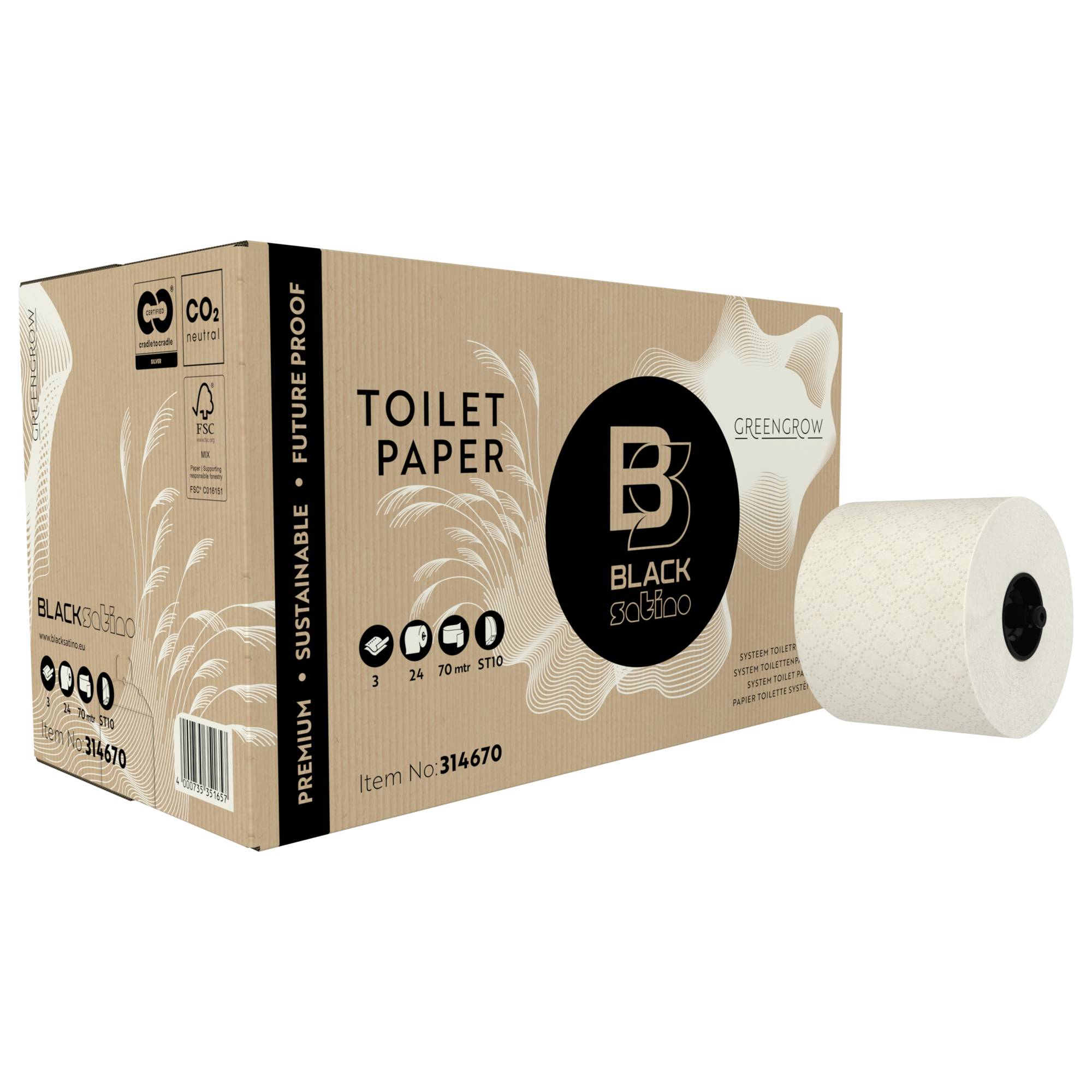 Toilettenpapier GreenGrow 3lg 507Bl 24St