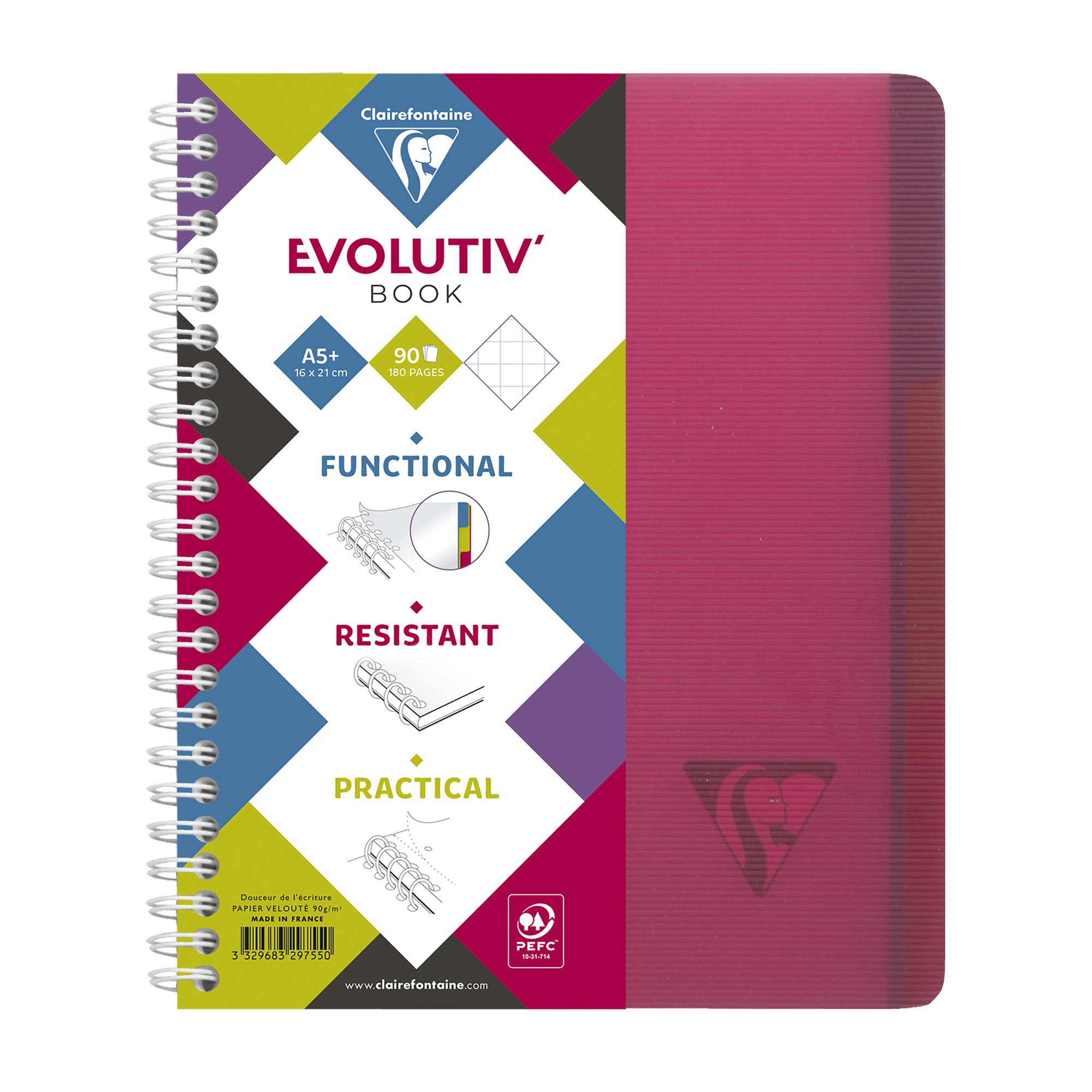 Notizbuch Evolut Book A5+ 90Bl kar sort-2