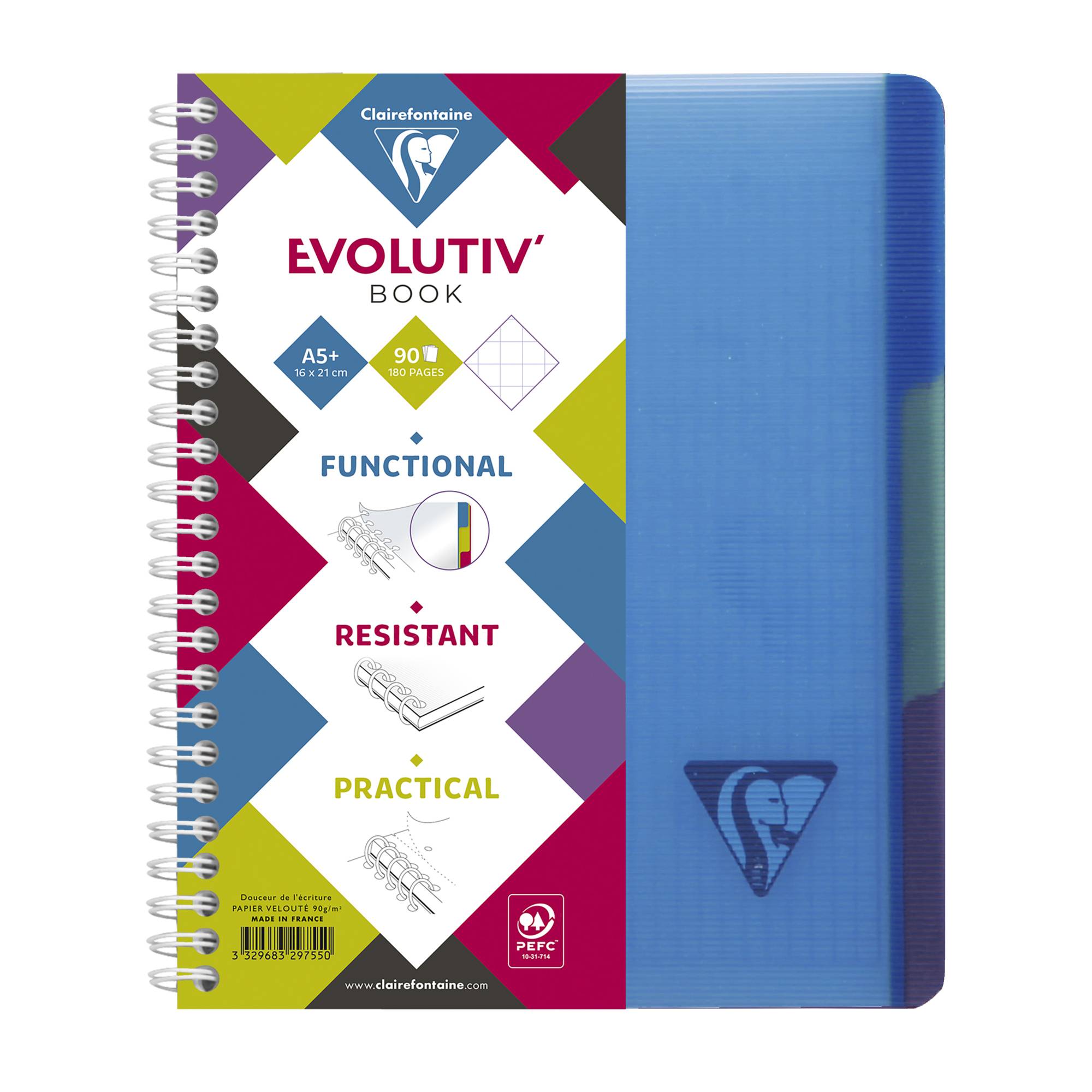 Notizbuch Evolut Book A5+ 90Bl kar sort-3