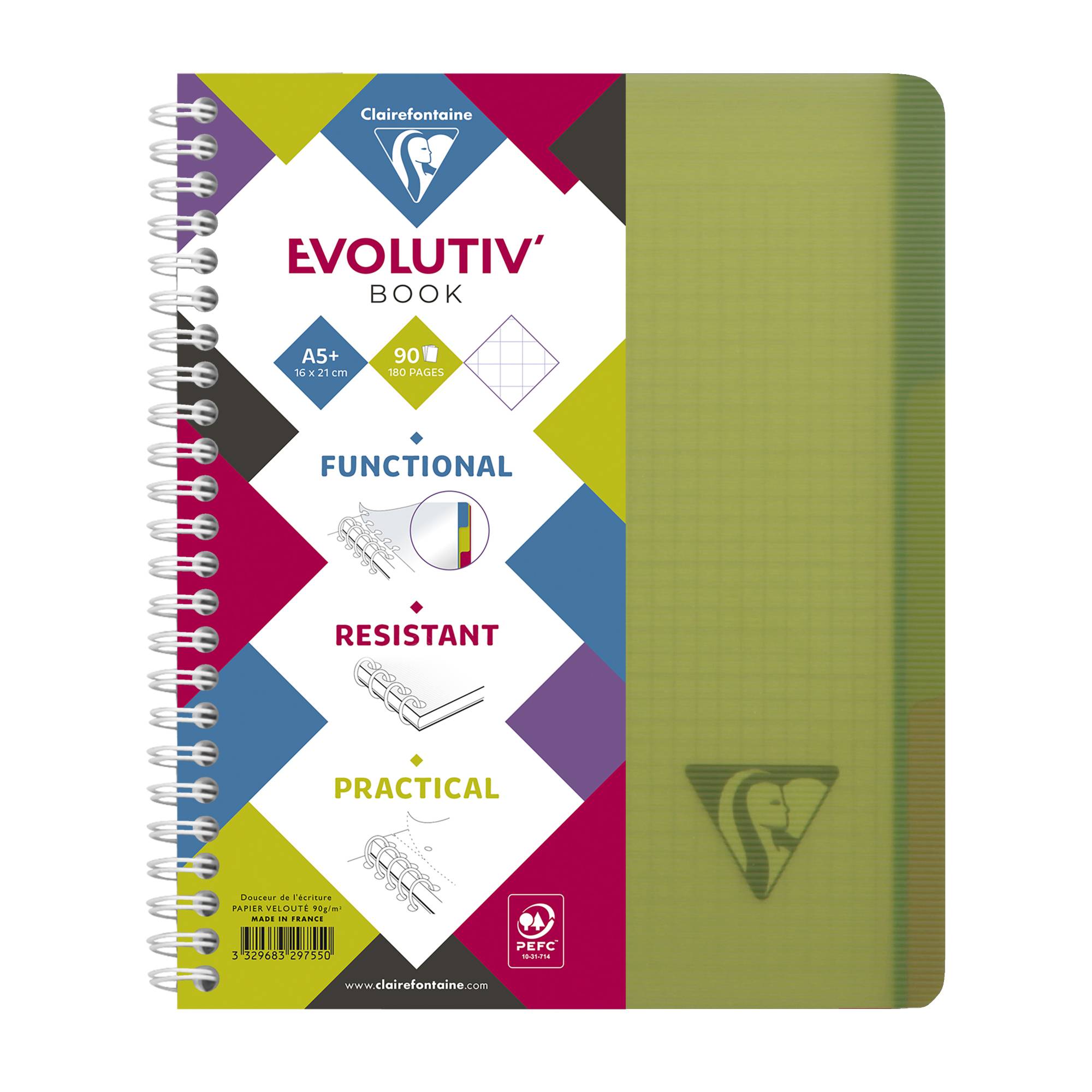 Notizbuch Evolut Book A5+ 90Bl kar sort-4