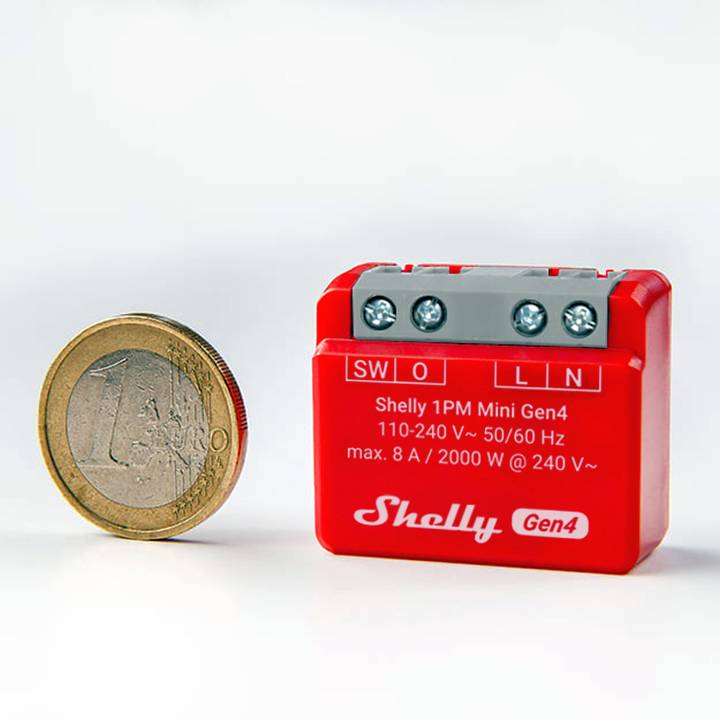 Shelly 1PM Mini Gen4 - Relaisschalter - kabellos