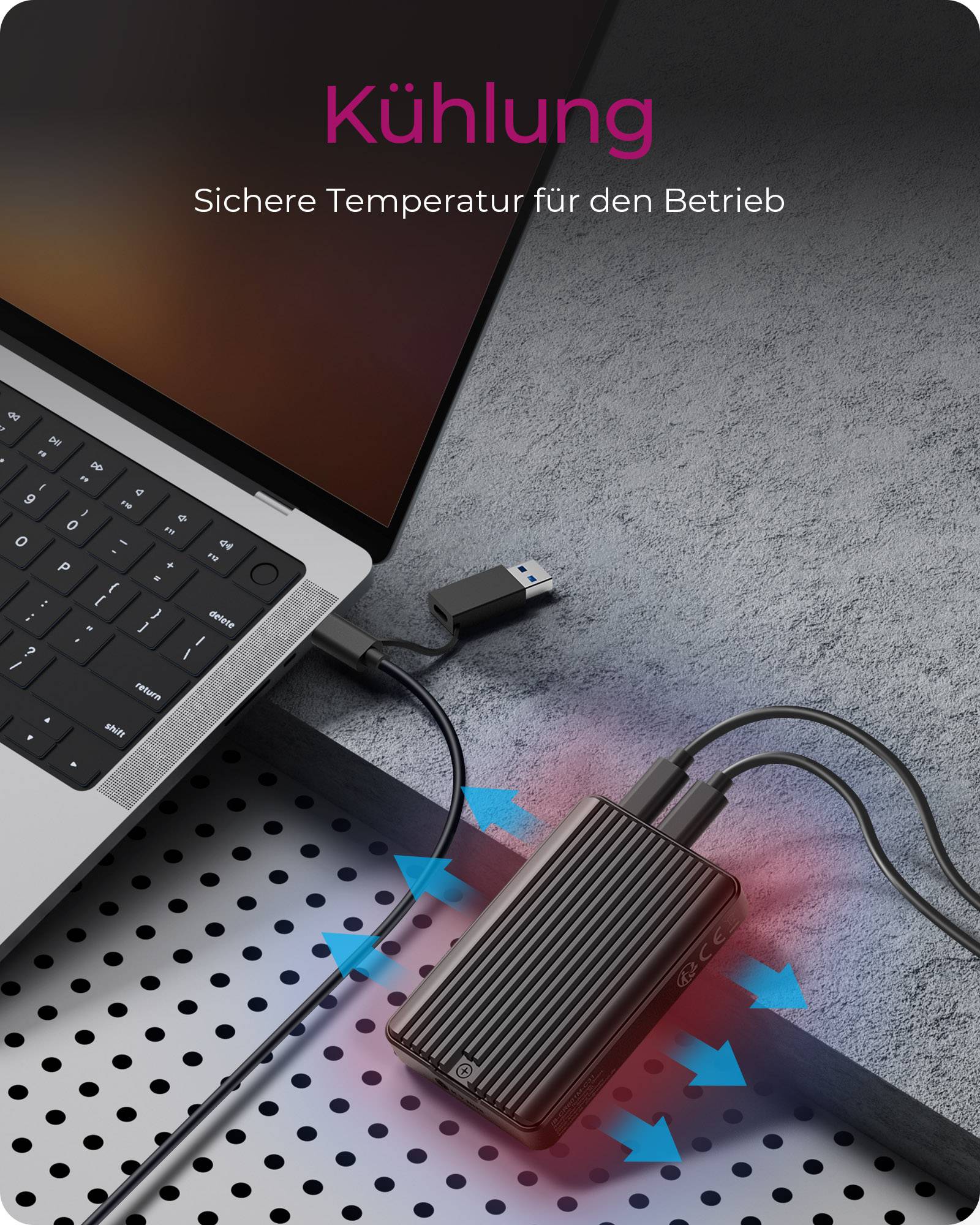 IB-CR601M-C31, M.2 NVMe/SATA SSD Gehäuse mit CFexpress Type-B Kartenleser, Host USB 3.2 Gen 2 Type-C+A 10 Gbit/s-3