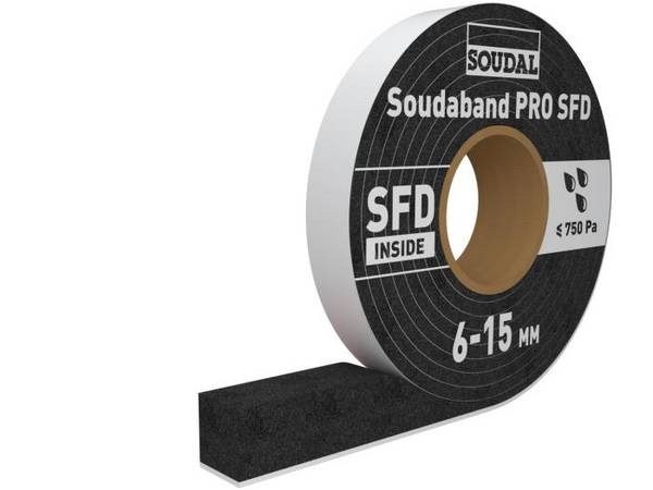 Kompriband Soudaband unterer Anschluss PRO SFD 40/10-20 schwarz 6m Rolle SOUDAL
