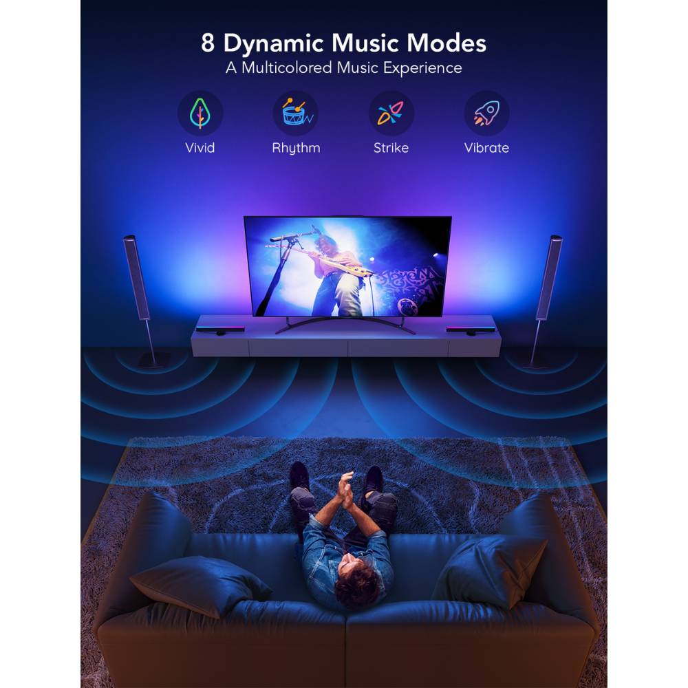 Govee RGBIC TV Lichtbalken für 45""- 70"" TVs H6046311-3