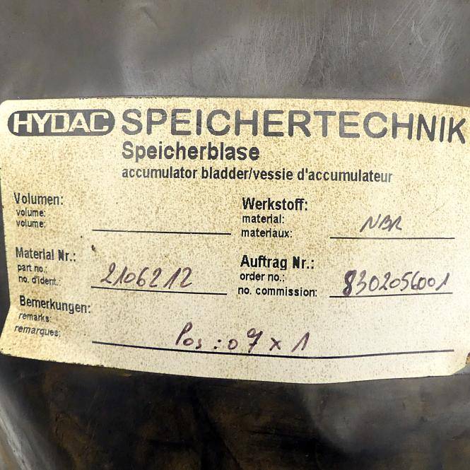 Hydac SB330/400-10 NBR, Reparatursatz, P/n: 2106212-1
