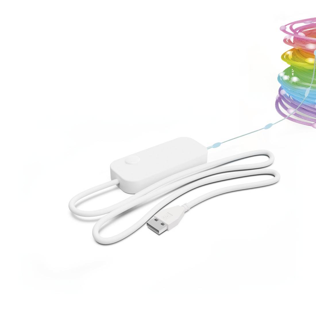 hama 00176660 Smarte LED-Lichterkette, WLAN, Farbwechsel, dimmbar, außen IP65, 10m, Bunt-3