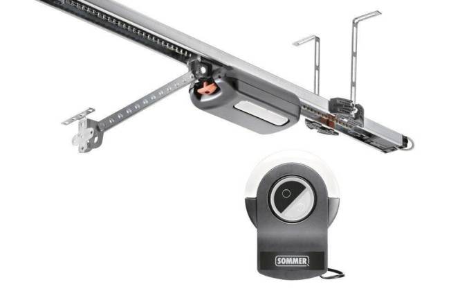 SOMMER S 9060 pro+S3 Set S15042-00001 Garagentorantrieb m. Laufschiene+Sender Install.Baumaterial-0