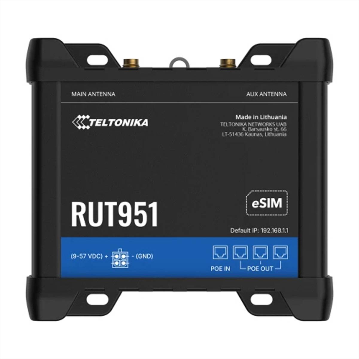 TELTONIKA RUT951 LTE/4G Industrie Router PoE, ohne Netzteil, RUT951B10J00-2