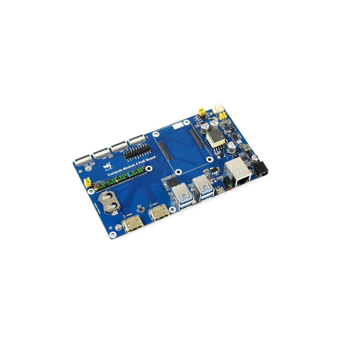 Raspberry Pi Compute Module 4 IO Board With PoE Feature, for all Variants of CM4-0