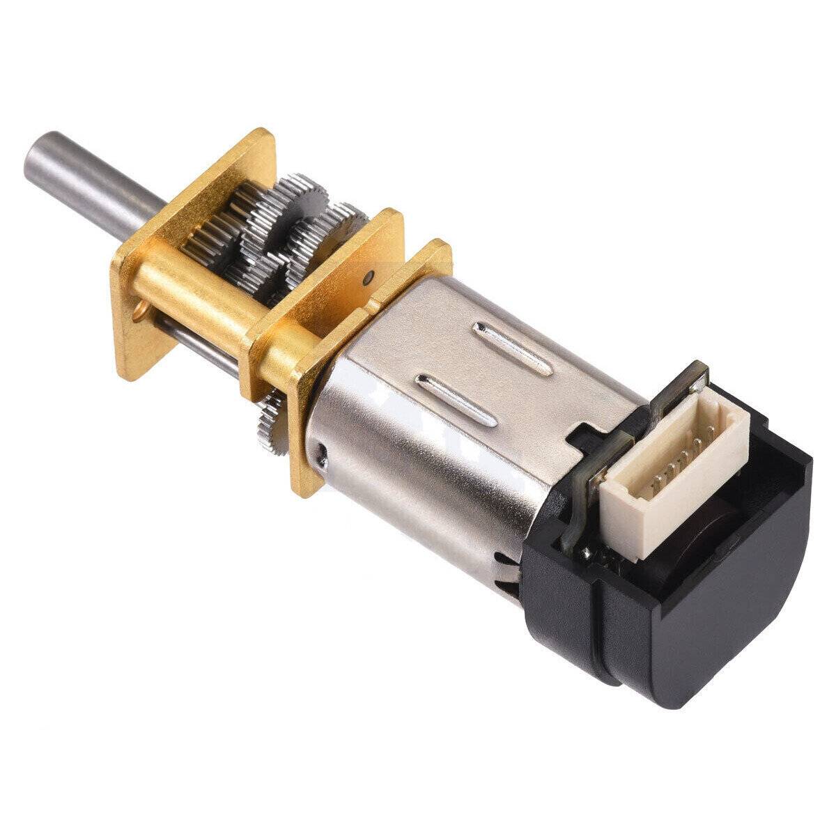 Pololu 1000:1 Micro Metal Gearmotor MP 6V with 12 CPR Encoder Side Connector 5151-0