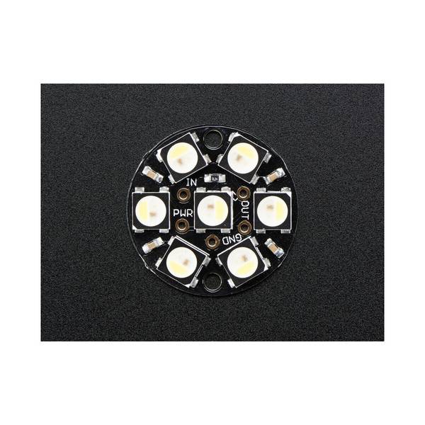 Adafruit NeoPixel Jewel 7x 5050 RGBW LED Cool White with Integrated Drivers 6000K 2860