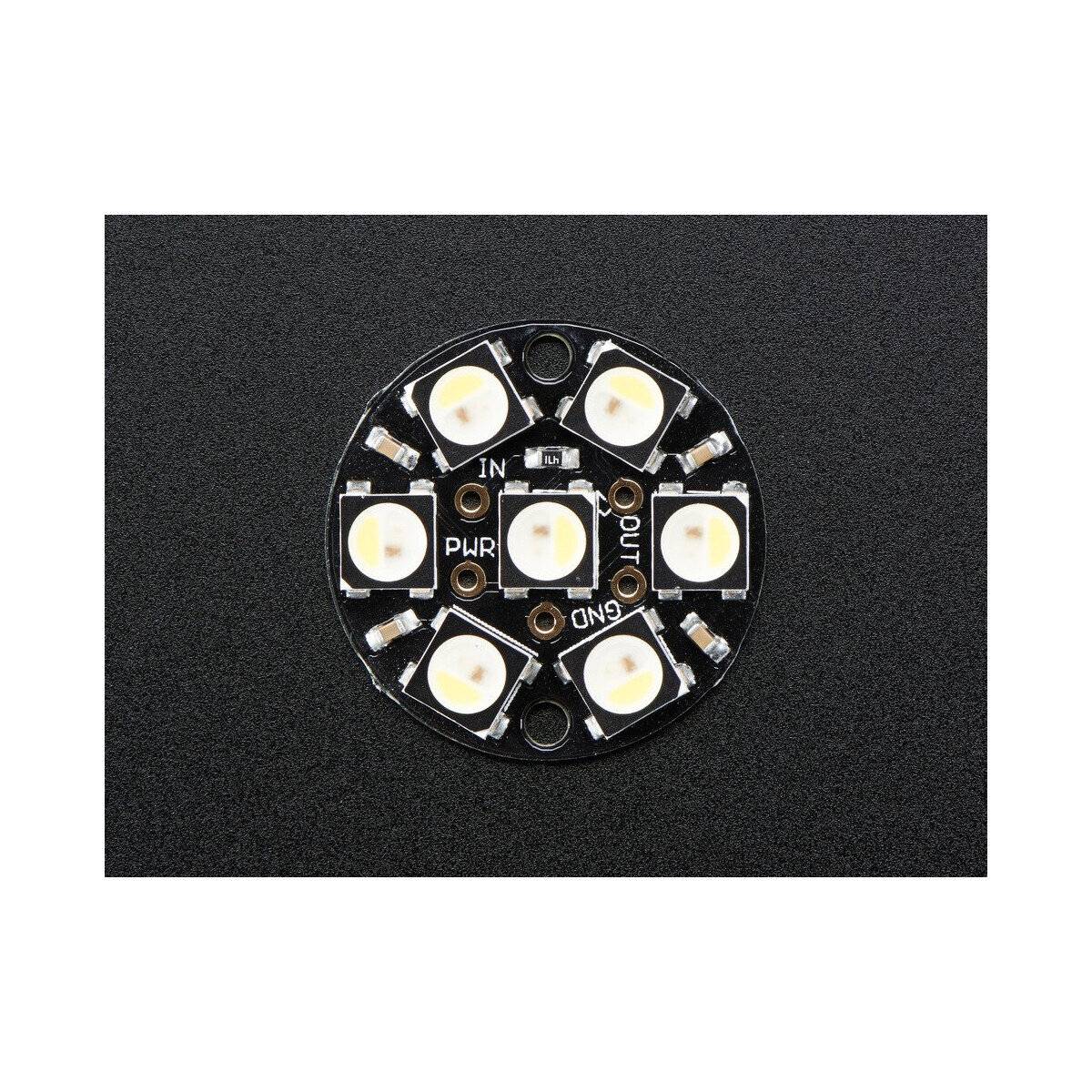Adafruit NeoPixel Jewel 7x 5050 RGBW LED Cool White with Integrated Drivers 6000K 2860-0
