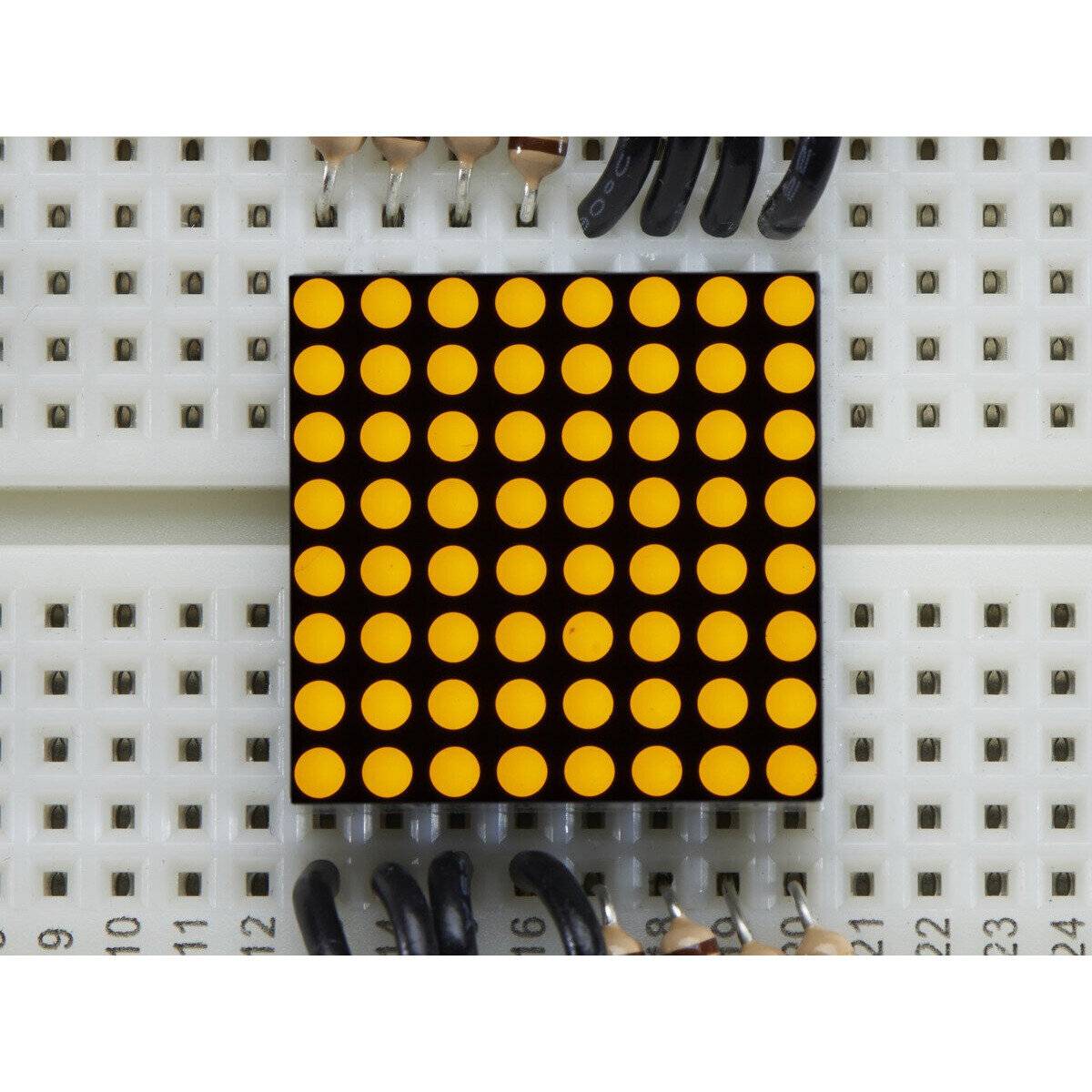 Adafruit Miniature 0.8inch 8x8 Square Yellow LED Matrix 860-0